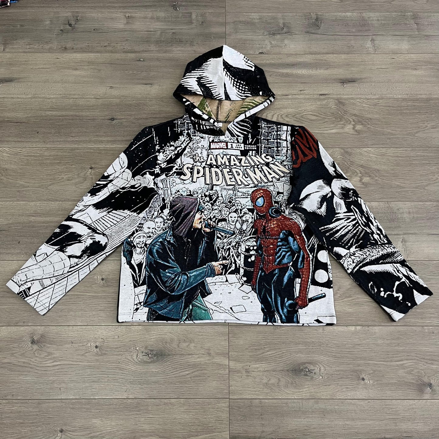 AMAZING SPIDER&VENOM TAPESTRY HOODIE - RDMCLOTHINGART