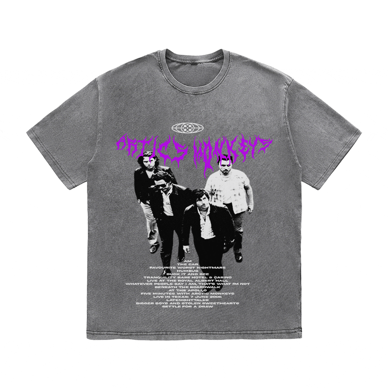 RDMCLOTHINGART tapestry hoodie ARTICS MONKEYS HEAVY WEIGHT COTTON TEE-8923