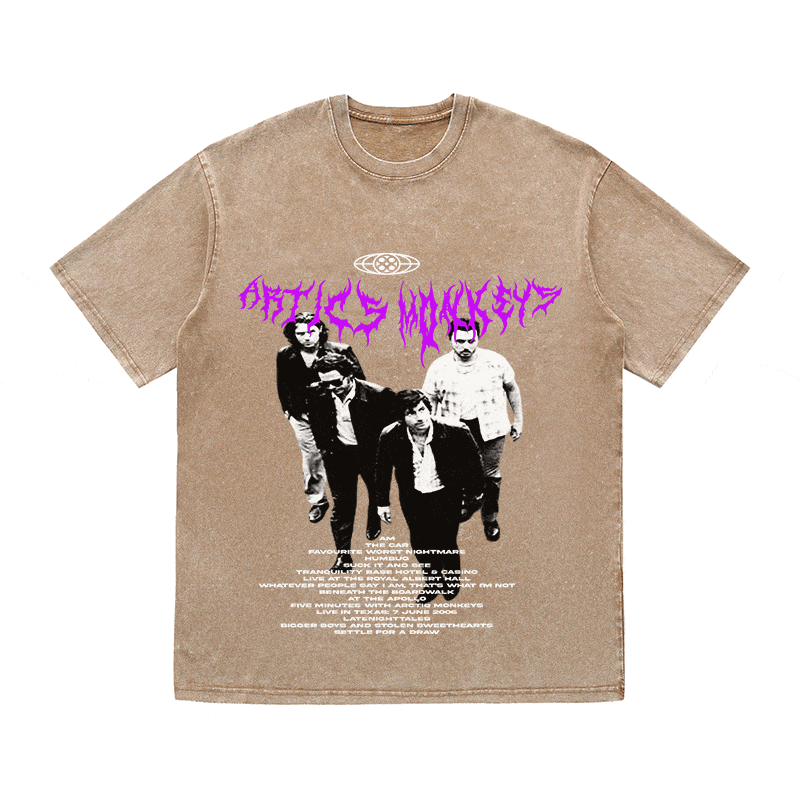 RDMCLOTHINGART tapestry hoodie ARTICS MONKEYS HEAVY WEIGHT COTTON TEE-8923