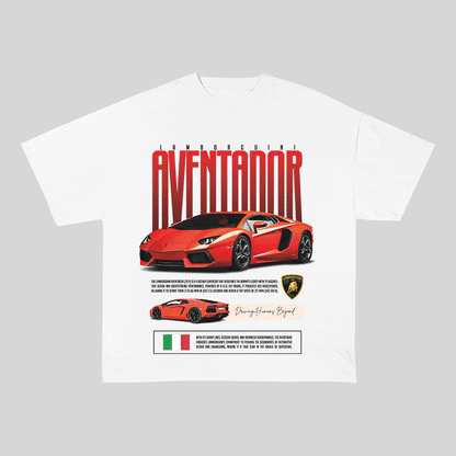 RDMCLOTHINGART tapestry hoodie AVENTADOR HEAVY WEIGHT COTTON TEE-8831