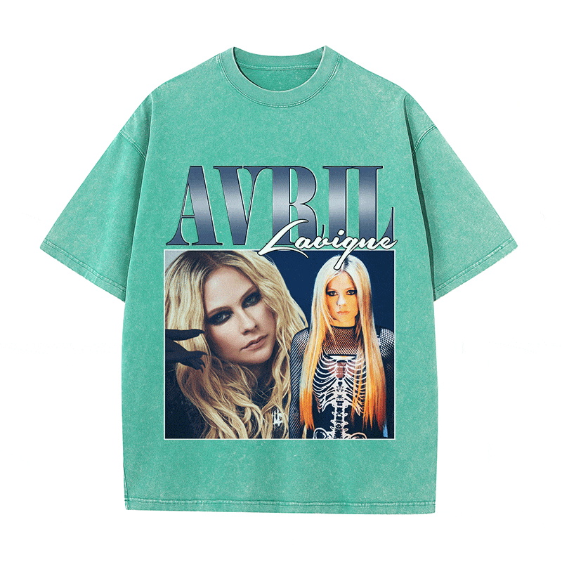 RDMCLOTHINGART tapestry hoodie AVRIL LAVIGNE HEAVY WEIGHT COTTON TEE-8851