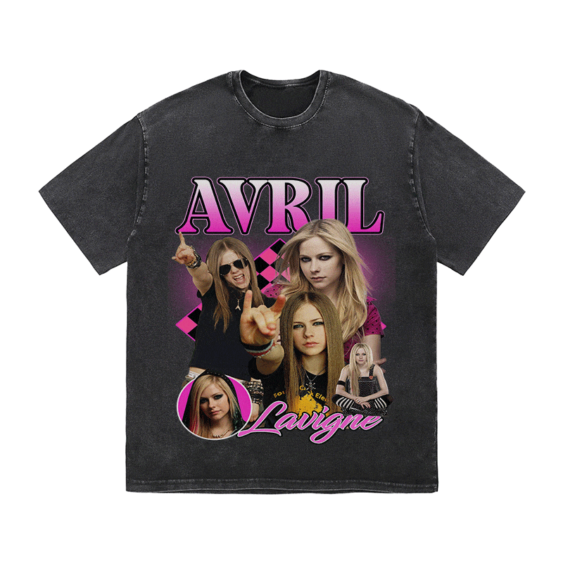 RDMCLOTHINGART tapestry hoodie AVRIL LAVIGNE HEAVY WEIGHT COTTON TEE-9117