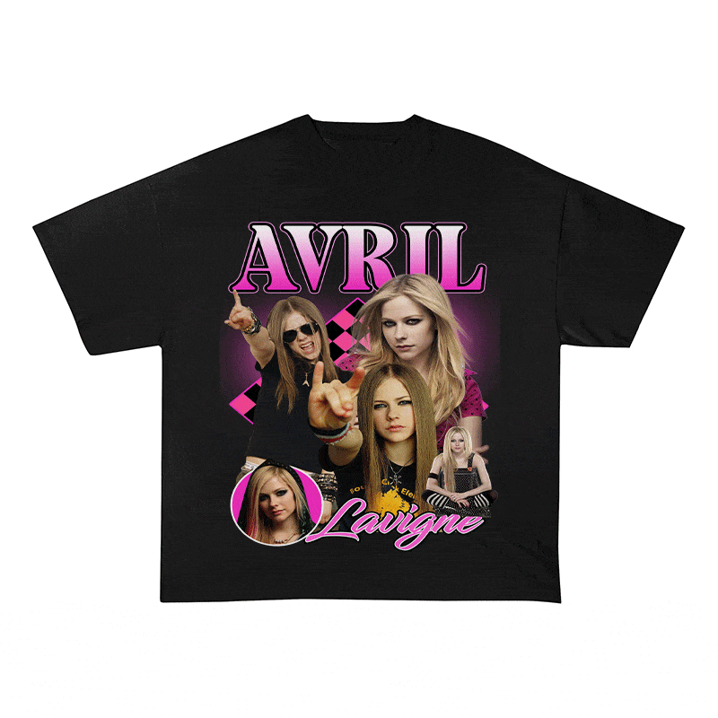 RDMCLOTHINGART tapestry hoodie AVRIL LAVIGNE HEAVY WEIGHT COTTON TEE-9117