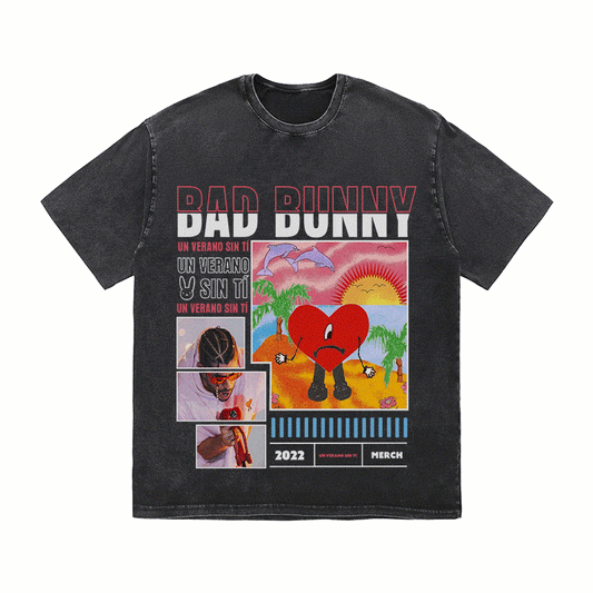 RDMCLOTHINGART tapestry hoodie BAD BUNNY HEAVY WEIGHT COTTON TEE-8989