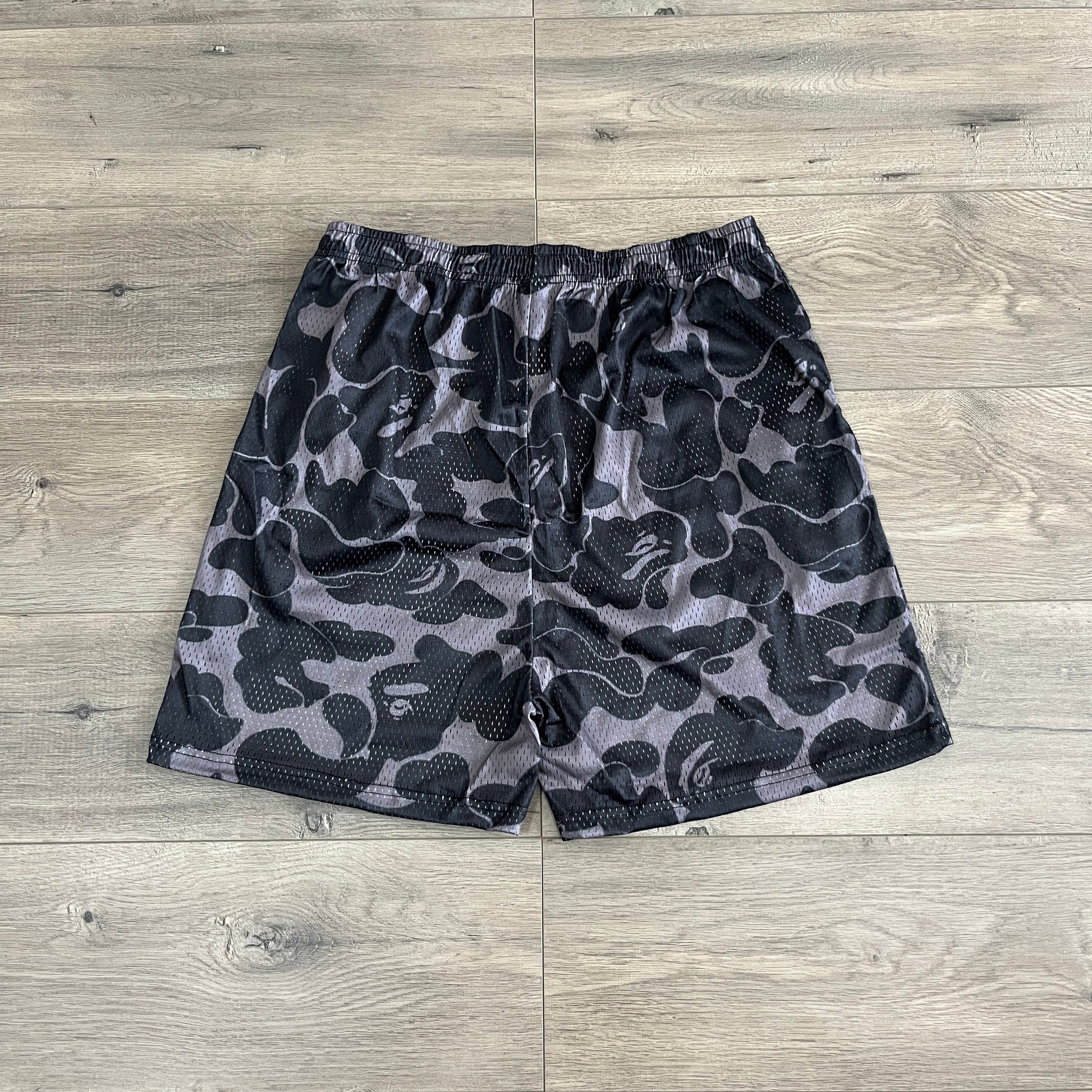 RDMCLOTHINGART tapestry hoodie BAPE BLACK MESH SHORTS-8603