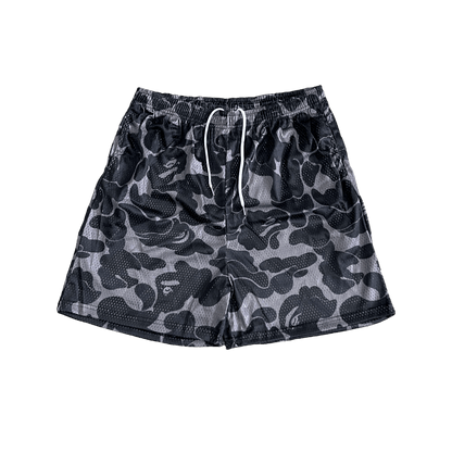 RDMCLOTHINGART tapestry hoodie BAPE BLACK MESH SHORTS-8603