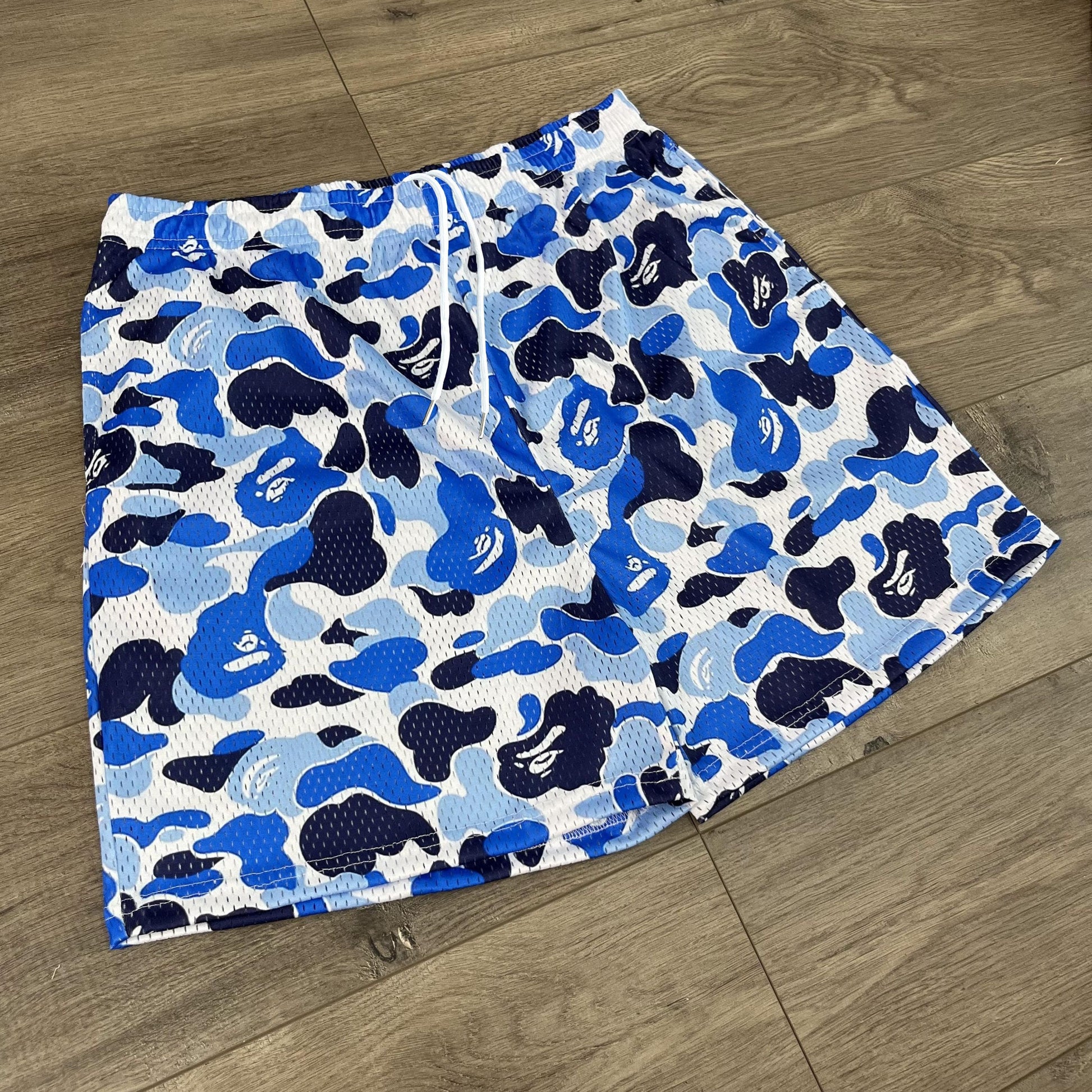 BAPE BLUE MESH SHORTS-8688 - RDMCLOTHINGART