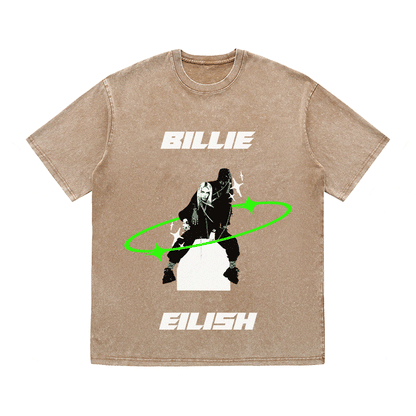 RDMCLOTHINGART tapestry hoodie BILLIE EILISH HEAVY WEIGHT COTTON TEE-8873