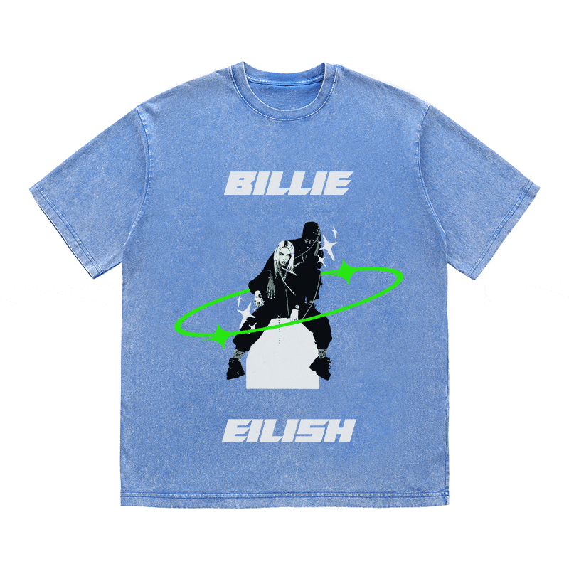 RDMCLOTHINGART tapestry hoodie BILLIE EILISH HEAVY WEIGHT COTTON TEE-8873