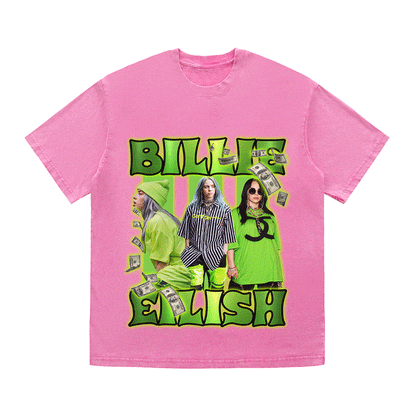 RDMCLOTHINGART tapestry hoodie BILLIE EILISH HEAVY WEIGHT COTTON TEE-9120