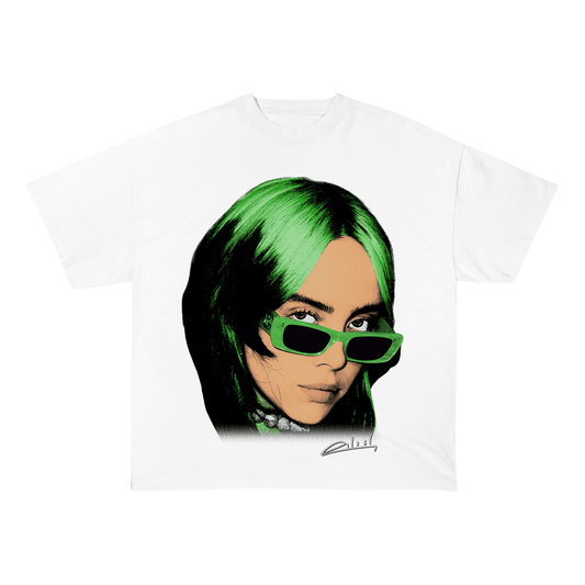 BILLIEEILISH HEAVY WEIGHT COTTON TEE-8039 - RDMCLOTHINGART