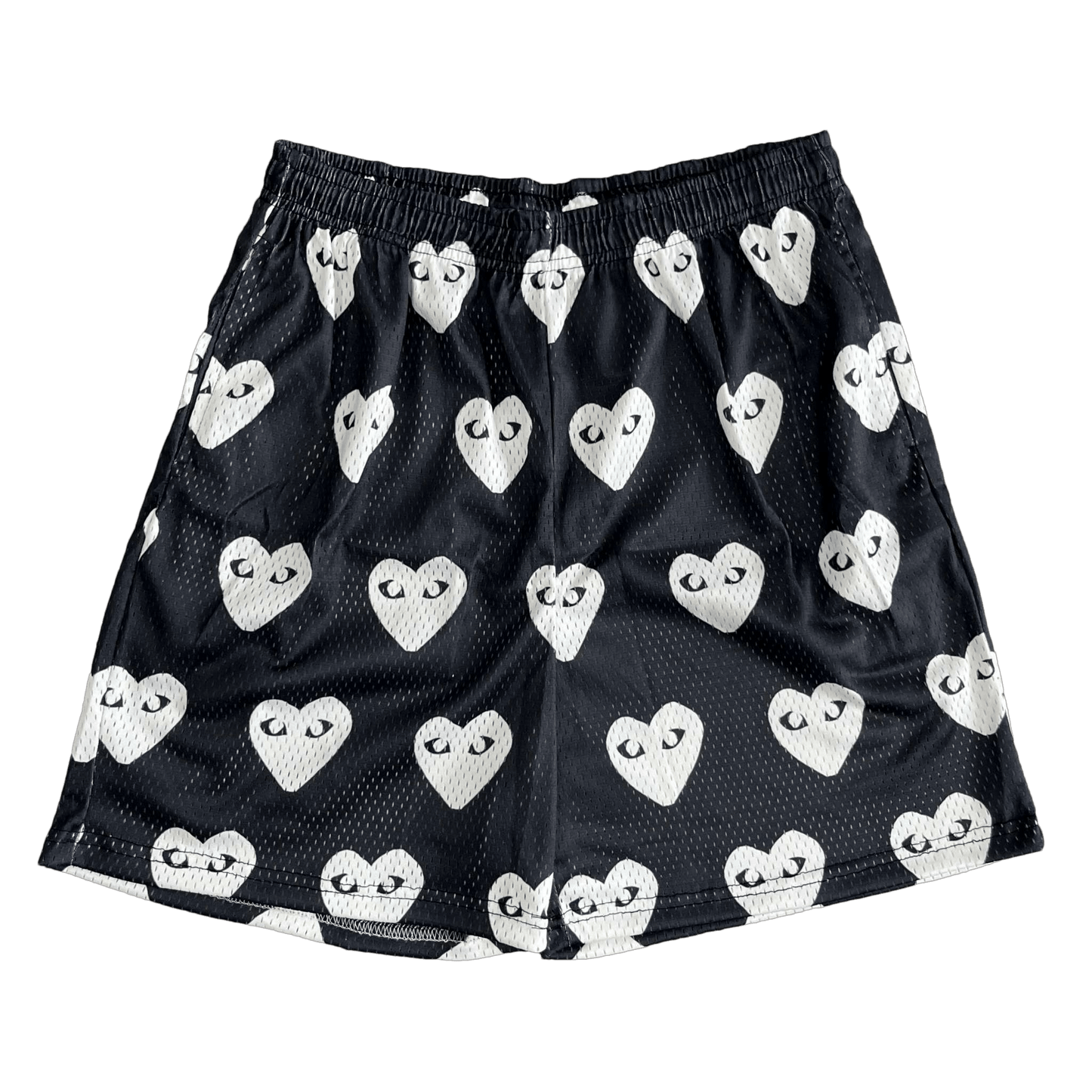 BLACK CDG MESH SHORTS-8732 - RDMCLOTHINGART