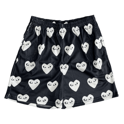 BLACK CDG MESH SHORTS-8732 - RDMCLOTHINGART