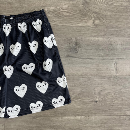 BLACK CDG MESH SHORTS-8732 - RDMCLOTHINGART