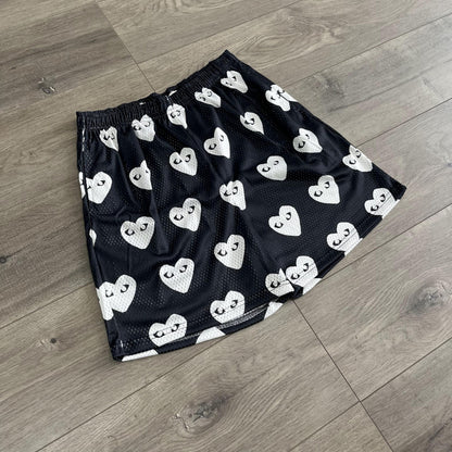 BLACK CDG MESH SHORTS-8732 - RDMCLOTHINGART