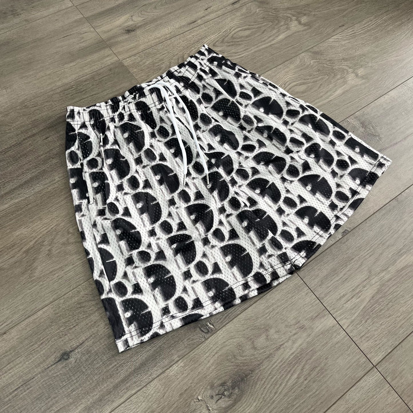 BLACK DC MESH SHORTS-8703 - RDMCLOTHINGART