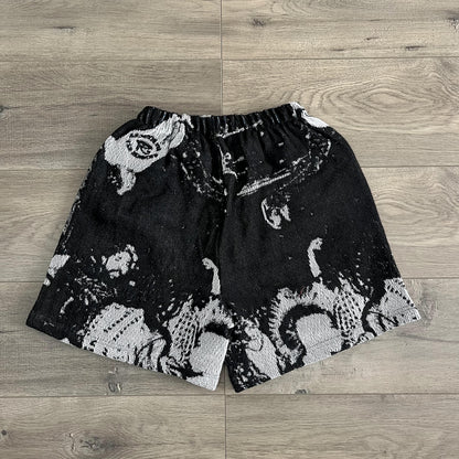 BLACK HIP TAPESTRY SHORT - RDMCLOTHINGART