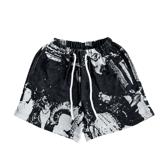 BLACK HIP TAPESTRY SHORT - RDMCLOTHINGART