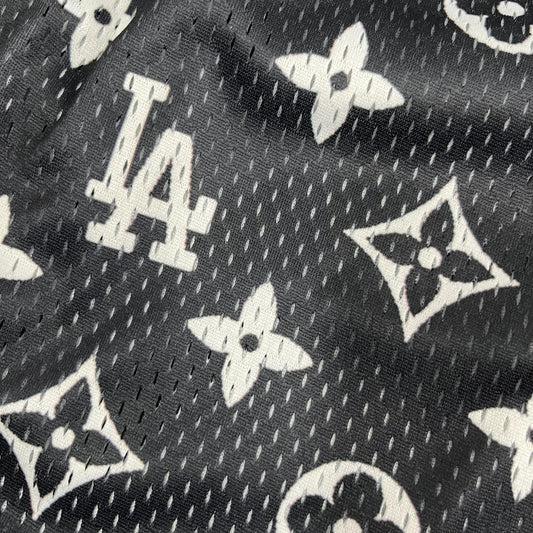 BLACK LA MESH SHORTS-8670 - RDMCLOTHINGART