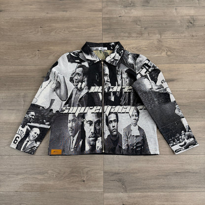 RDMCLOTHINGART tapestry hoodie BLACK LEADER TAPESTRY JACKET