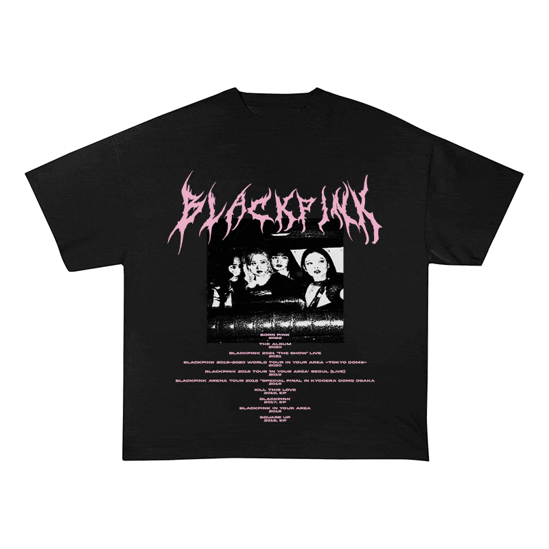 RDMCLOTHINGART tapestry hoodie BLACKPINK HEAVY WEIGHT COTTON TEE-8898