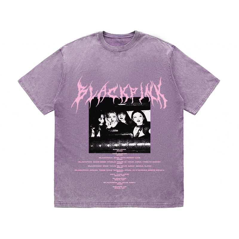 RDMCLOTHINGART tapestry hoodie BLACKPINK HEAVY WEIGHT COTTON TEE-8898