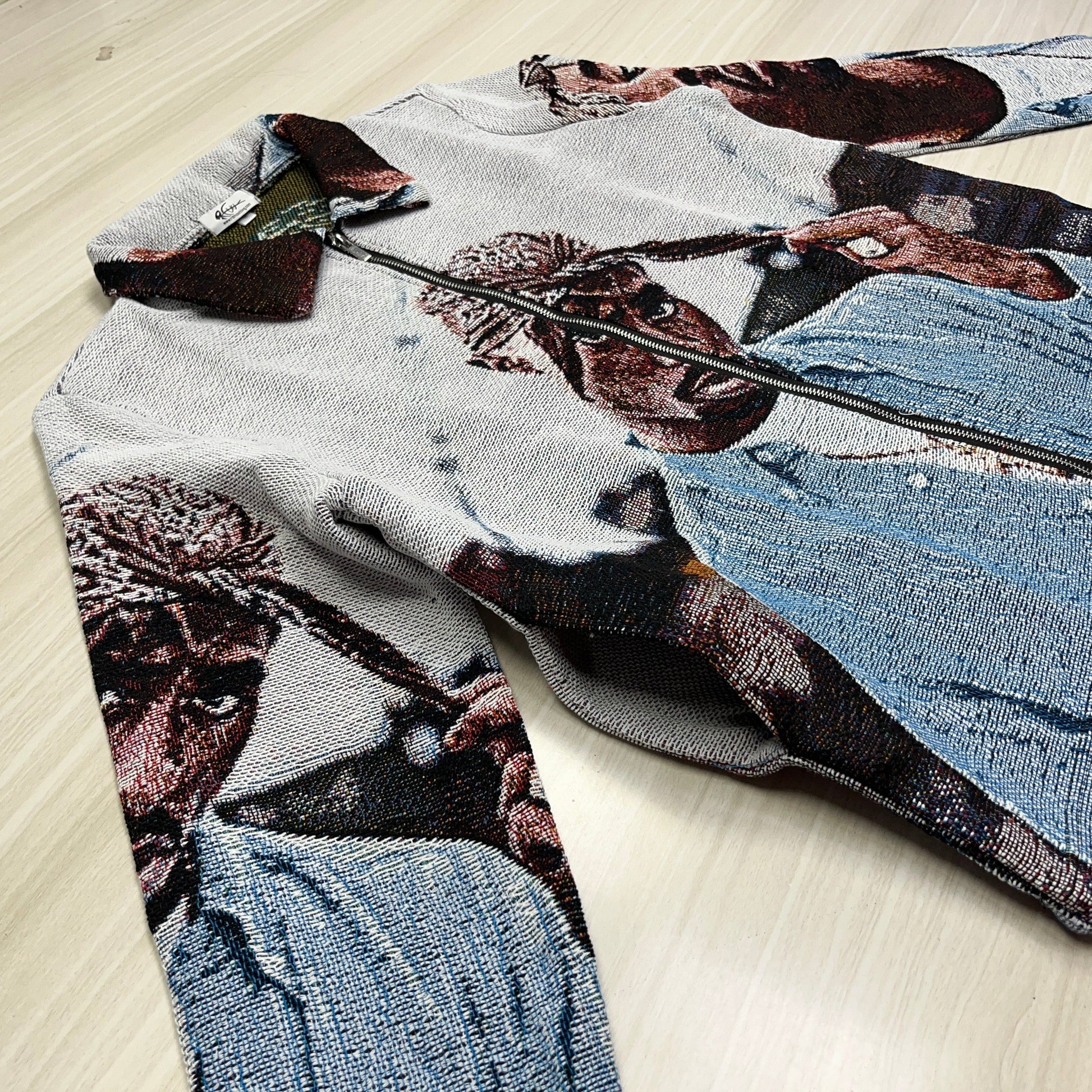 BLUE 2PAC TAPESTRY JACKET - RDMCLOTHINGART