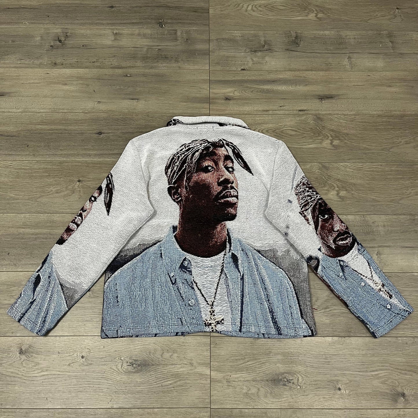 BLUE 2PAC TAPESTRY JACKET - RDMCLOTHINGART