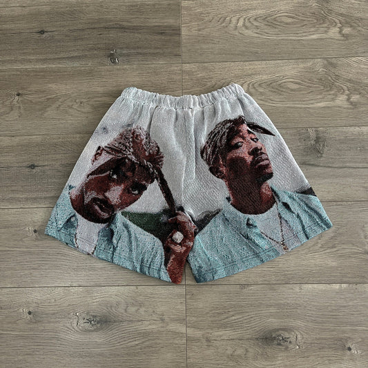 RDMCLOTHINGART tapestry hoodie BLUE 2PAC TAPESTRY SHORTS