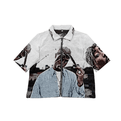 RDMCLOTHINGART tapestry hoodie BLUE 2PAC TAPESTRY TEE