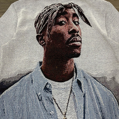 RDMCLOTHINGART tapestry hoodie BLUE 2PAC TAPESTRY TEE