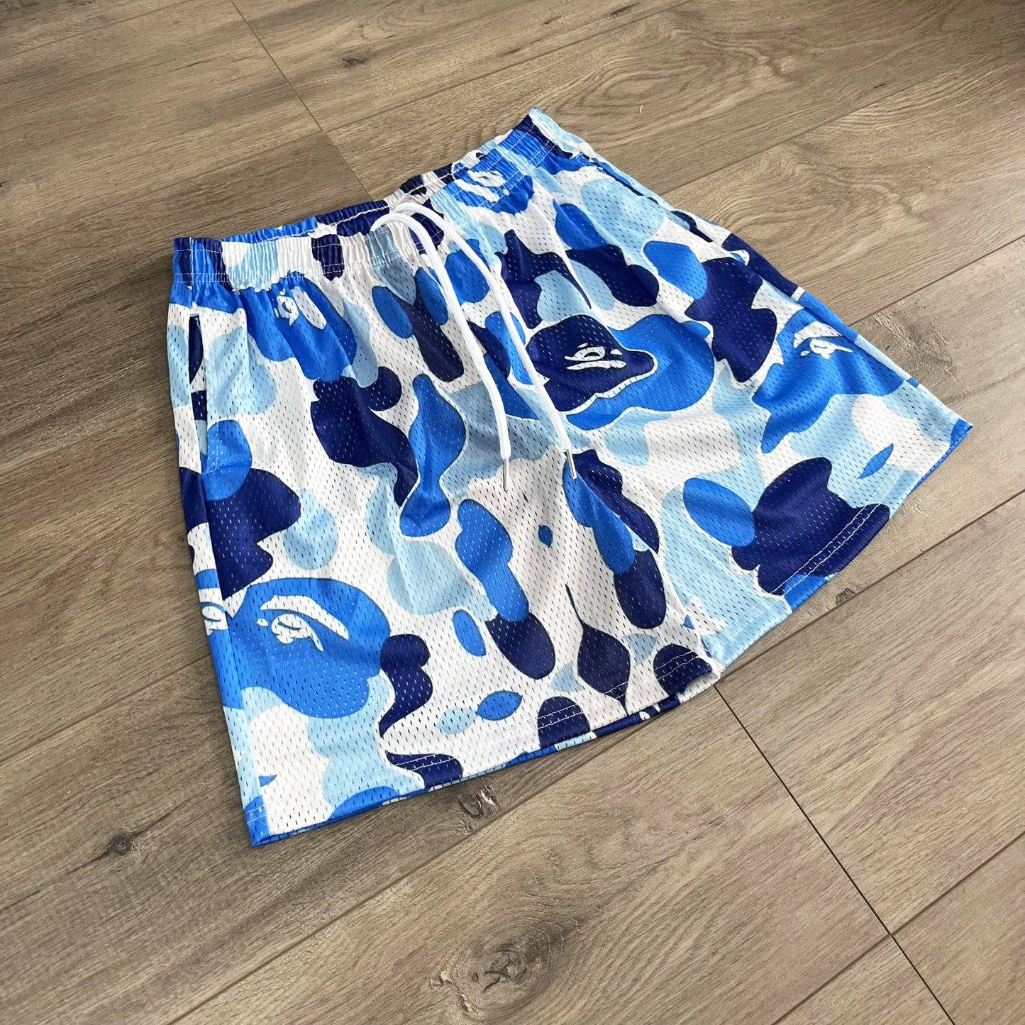BLUE CAMO MESH SHORTS-8705 - RDMCLOTHINGART