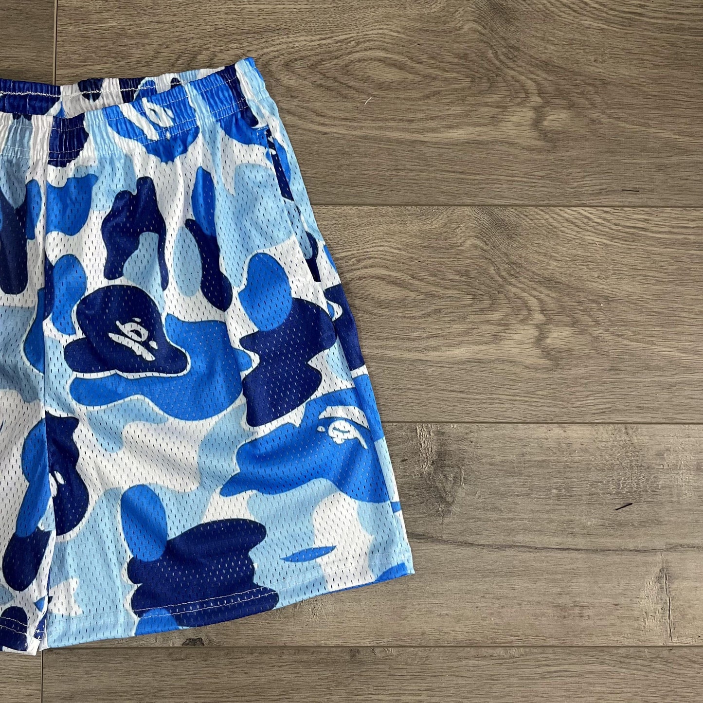 BLUE CAMO MESH SHORTS-8705 - RDMCLOTHINGART