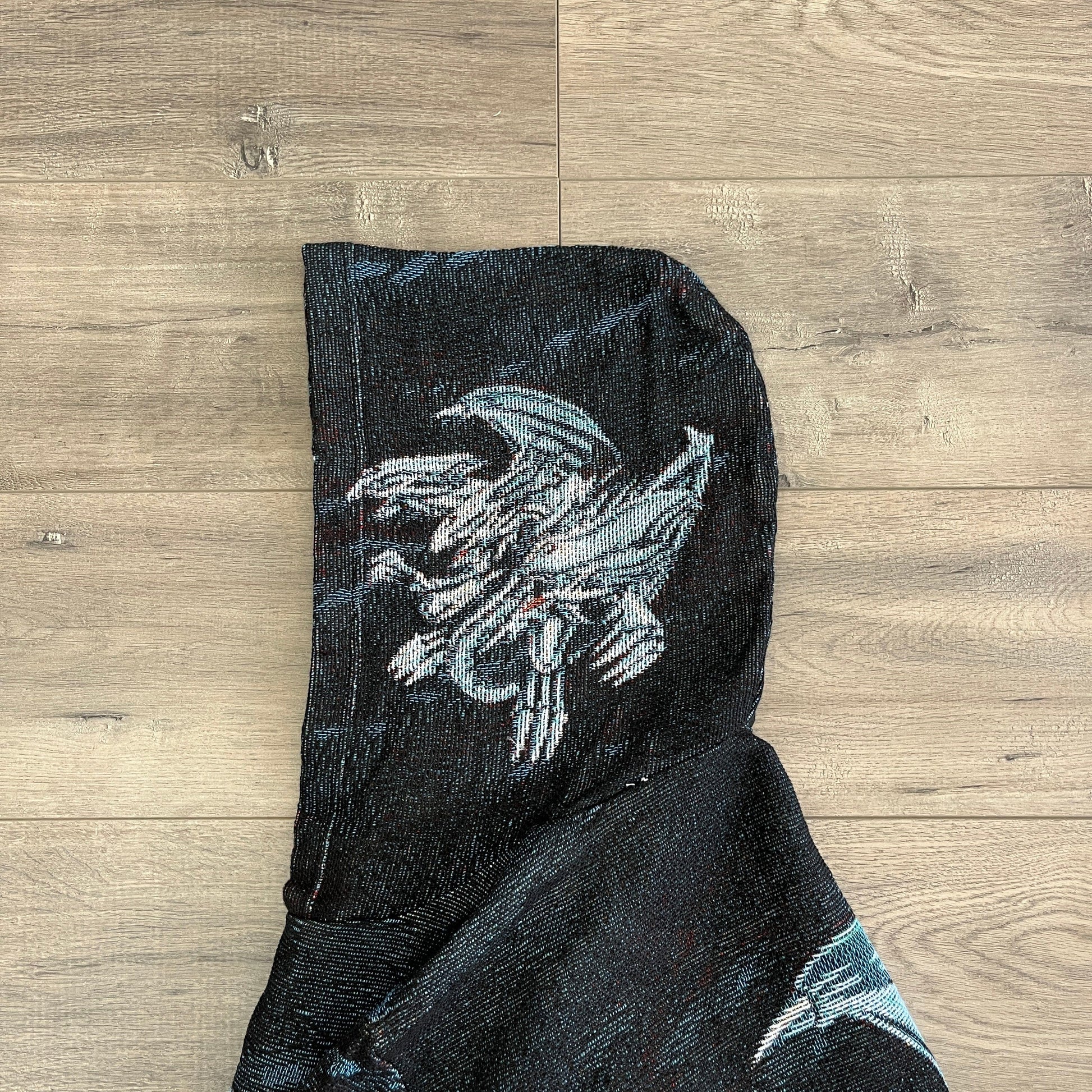 BLUE EYES WHITE DRAGON TAPESTRY HOODIE - RDMCLOTHINGART