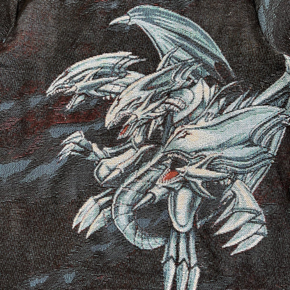 BLUE EYES WHITE DRAGON TAPESTRY HOODIE - RDMCLOTHINGART