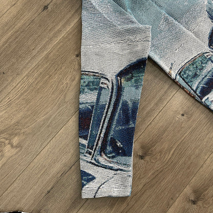 RDMCLOTHINGART tapestry hoodie BLUE NIP TAPESTRY JACKET