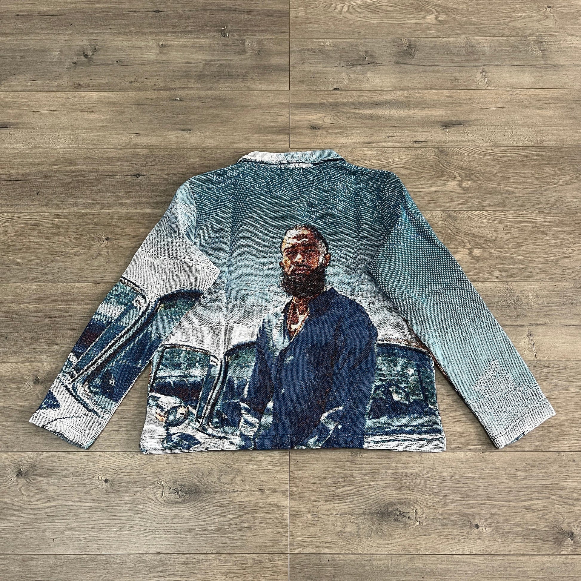 RDMCLOTHINGART tapestry hoodie BLUE NIP TAPESTRY JACKET