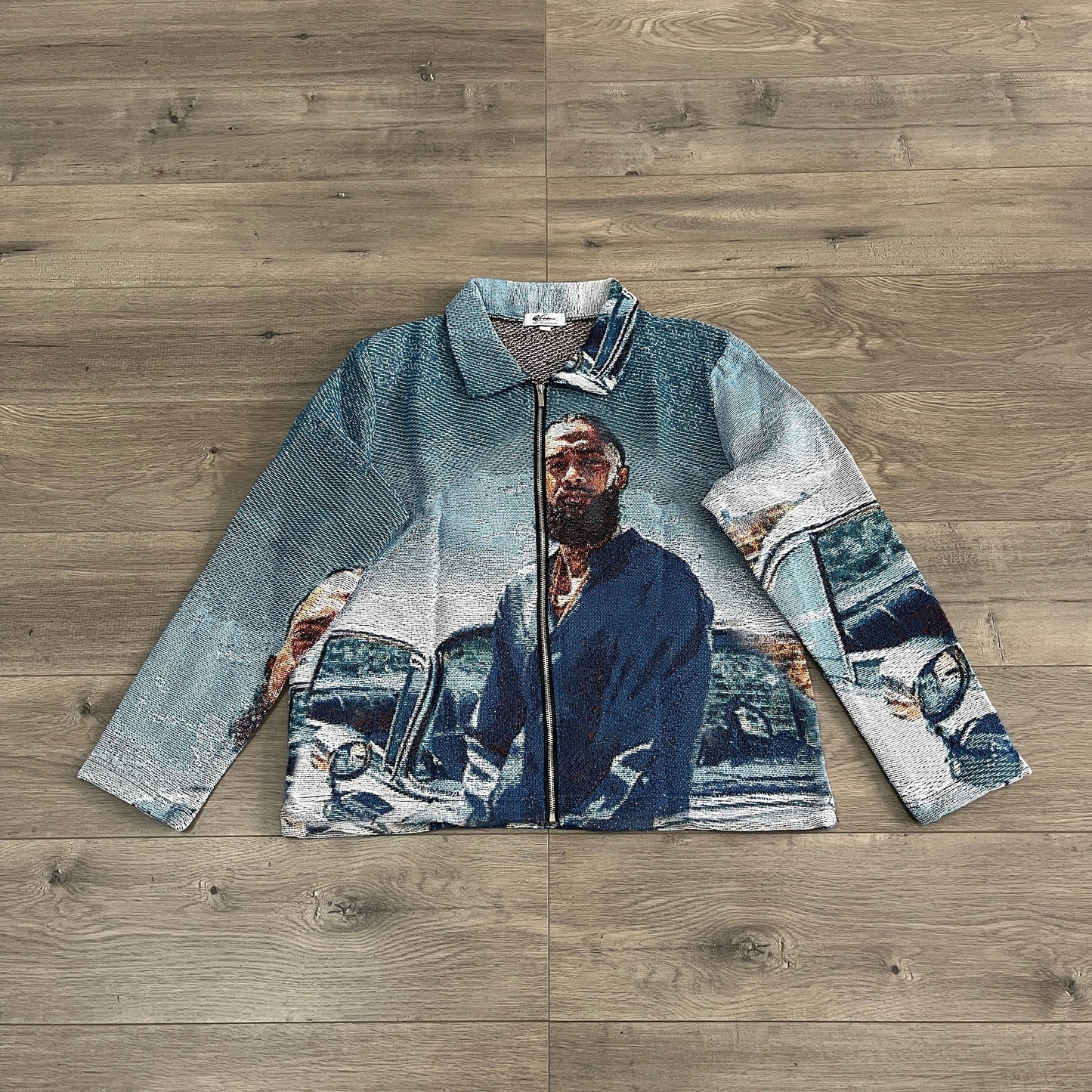 RDMCLOTHINGART tapestry hoodie BLUE NIP TAPESTRY JACKET