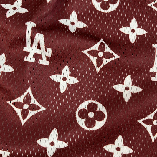 BROWN LA MESH SHORTS-8666 - RDMCLOTHINGART