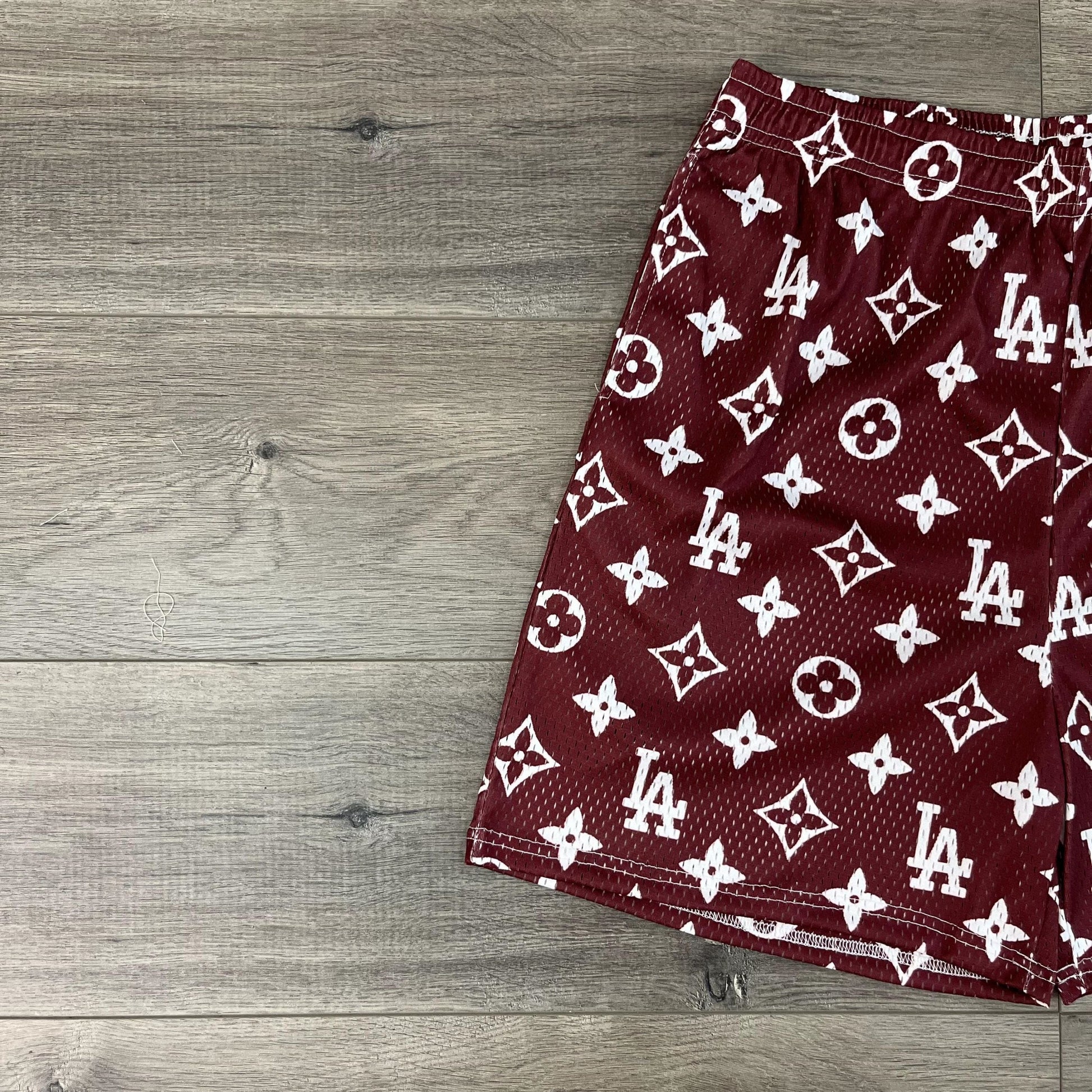 BROWN LA MESH SHORTS-8666 - RDMCLOTHINGART