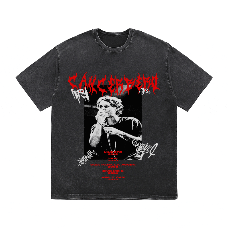 RDMCLOTHINGART tapestry hoodie CANCERBERO HEAVY WEIGHT COTTON TEE-8925