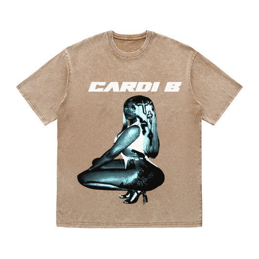 RDMCLOTHINGART tapestry hoodie CARDI B HEAVY WEIGHT COTTON TEE-8875