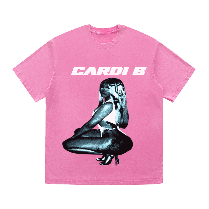 RDMCLOTHINGART tapestry hoodie CARDI B HEAVY WEIGHT COTTON TEE-8875