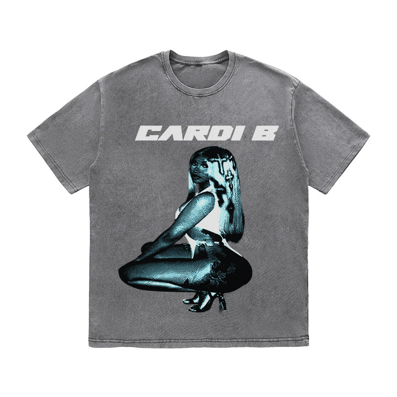 RDMCLOTHINGART tapestry hoodie CARDI B HEAVY WEIGHT COTTON TEE-8875