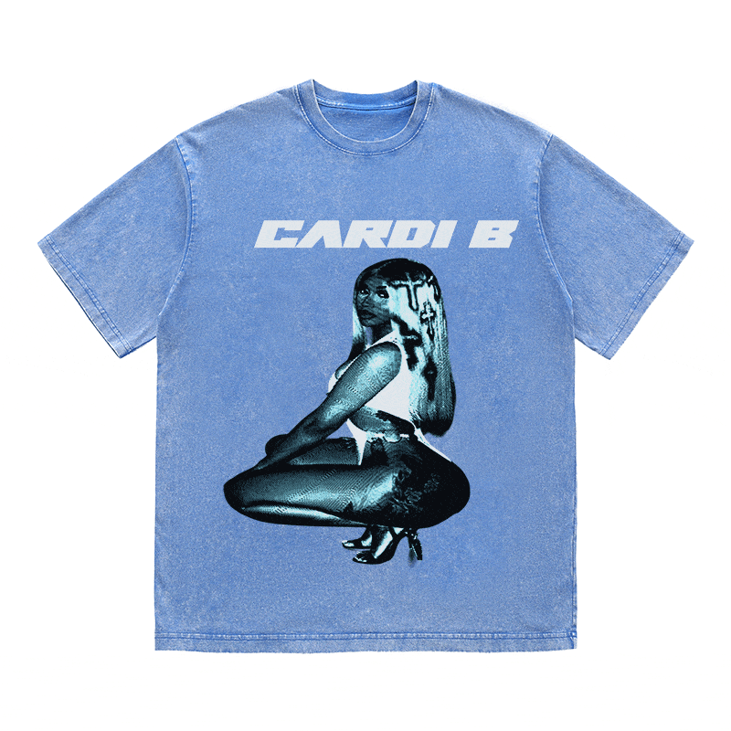 RDMCLOTHINGART tapestry hoodie CARDI B HEAVY WEIGHT COTTON TEE-8875