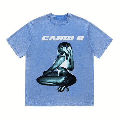 RDMCLOTHINGART tapestry hoodie CARDI B HEAVY WEIGHT COTTON TEE-8875