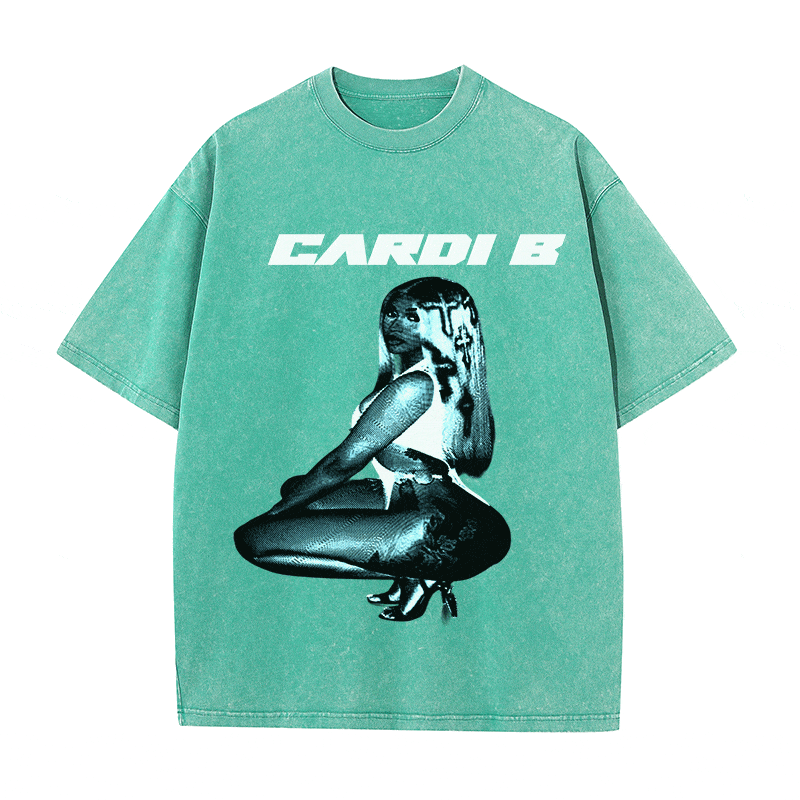 RDMCLOTHINGART tapestry hoodie CARDI B HEAVY WEIGHT COTTON TEE-8875