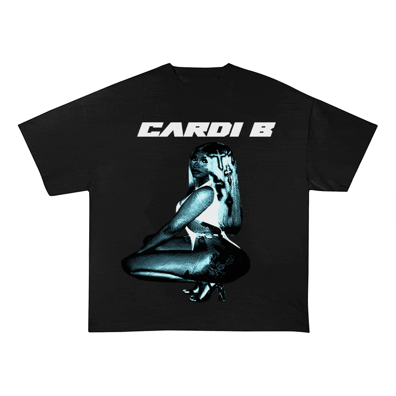 RDMCLOTHINGART tapestry hoodie CARDI B HEAVY WEIGHT COTTON TEE-8875