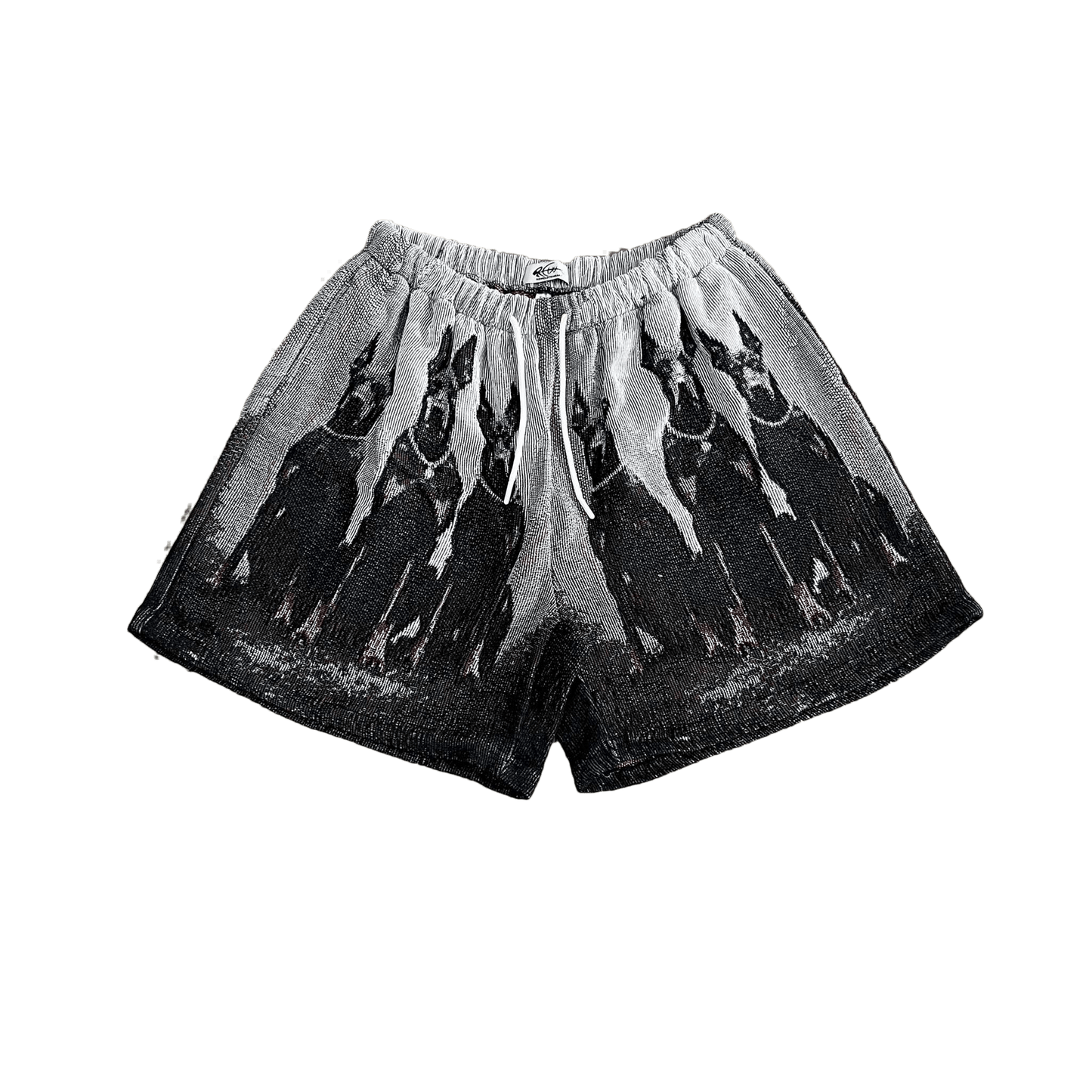 RDMCLOTHINGART tapestry hoodie CERBERUS TAPESTRY SHORTS