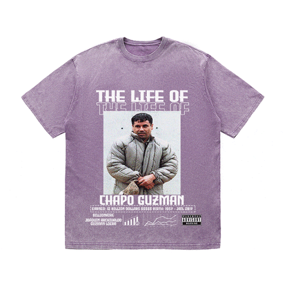 RDMCLOTHINGART tapestry hoodie CHAPO GUZMAN HEAVY WEIGHT COTTON TEE-8819